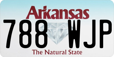 AR license plate 788WJP