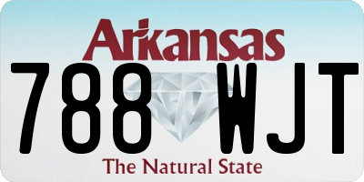AR license plate 788WJT