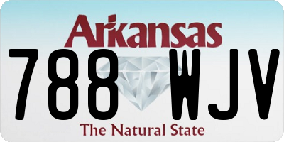 AR license plate 788WJV