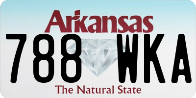 AR license plate 788WKA