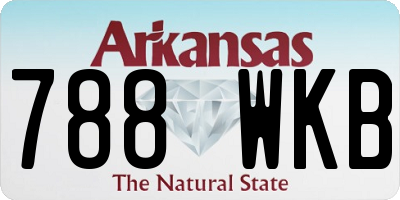 AR license plate 788WKB