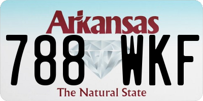 AR license plate 788WKF