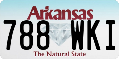 AR license plate 788WKI