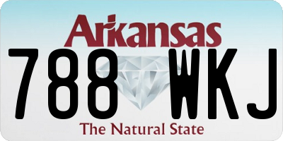 AR license plate 788WKJ