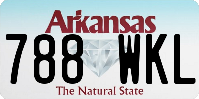 AR license plate 788WKL