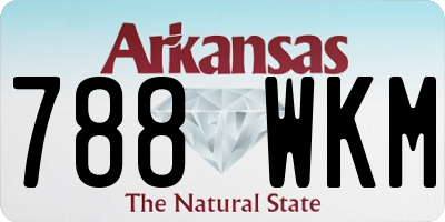 AR license plate 788WKM
