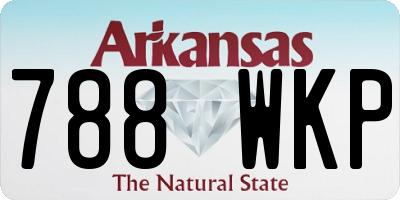 AR license plate 788WKP