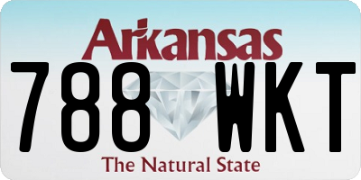 AR license plate 788WKT