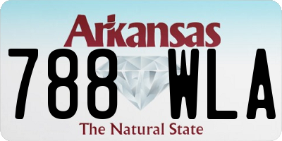 AR license plate 788WLA