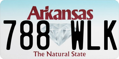 AR license plate 788WLK