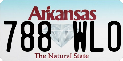 AR license plate 788WLO