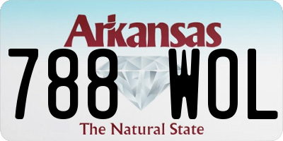 AR license plate 788WOL