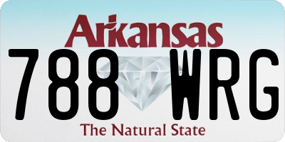 AR license plate 788WRG
