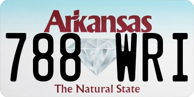 AR license plate 788WRI