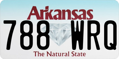 AR license plate 788WRQ