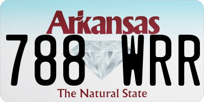 AR license plate 788WRR