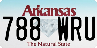 AR license plate 788WRU