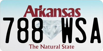AR license plate 788WSA