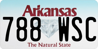 AR license plate 788WSC