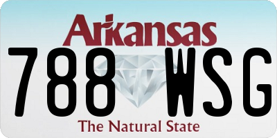 AR license plate 788WSG