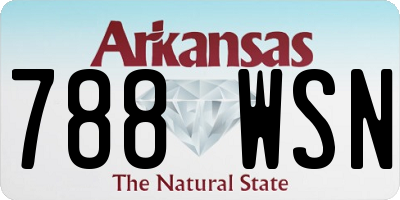 AR license plate 788WSN