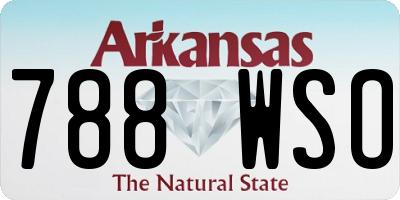 AR license plate 788WSO