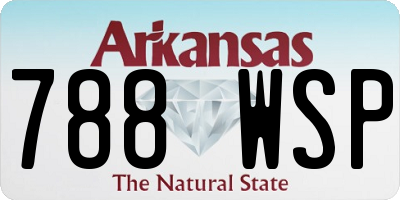 AR license plate 788WSP