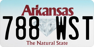 AR license plate 788WST