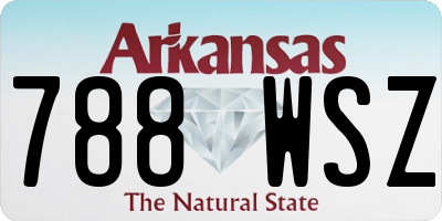 AR license plate 788WSZ