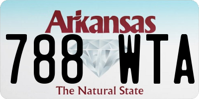 AR license plate 788WTA