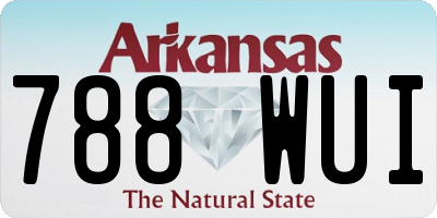 AR license plate 788WUI