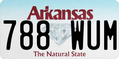AR license plate 788WUM