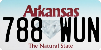 AR license plate 788WUN