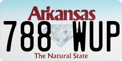 AR license plate 788WUP