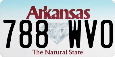 AR license plate 788WVO