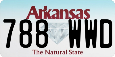 AR license plate 788WWD