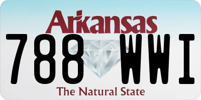 AR license plate 788WWI