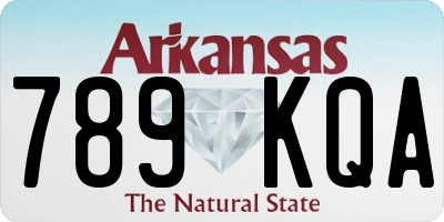 AR license plate 789KQA