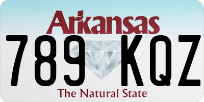 AR license plate 789KQZ