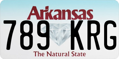 AR license plate 789KRG