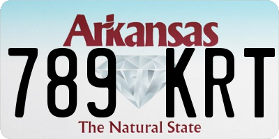 AR license plate 789KRT