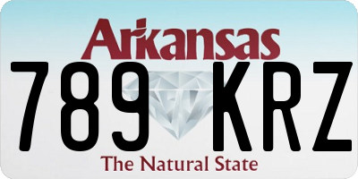 AR license plate 789KRZ