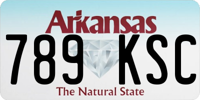 AR license plate 789KSC