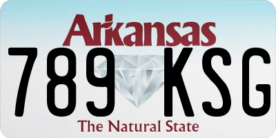 AR license plate 789KSG