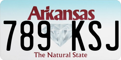AR license plate 789KSJ