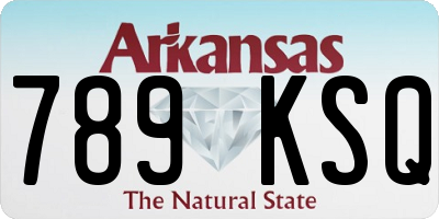 AR license plate 789KSQ
