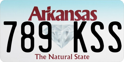 AR license plate 789KSS