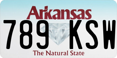 AR license plate 789KSW