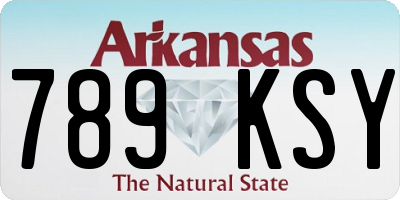 AR license plate 789KSY