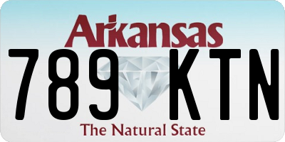 AR license plate 789KTN